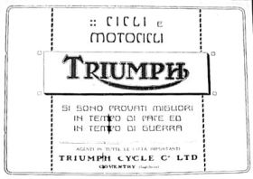 Pubblicit Advertising Triumph Motorcycles