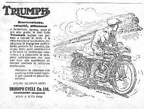 Pubblicit Advertising Triumph Motorcycles