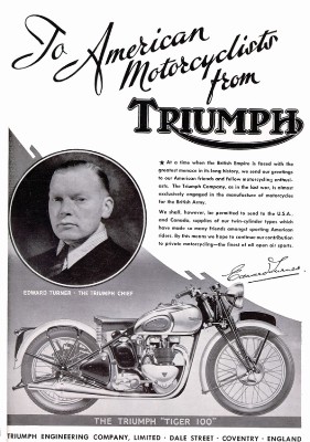 Pubblicit Advertising Triumph Motorcycles