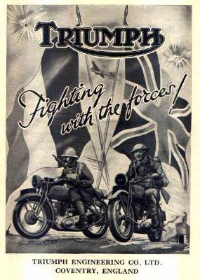 Pubblicit Advertising Triumph Motorcycles