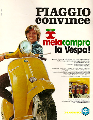 Pubblicit anni 70 Piaggio Vespa Ciao