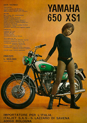 Pubblicità anni 70 Yamaha