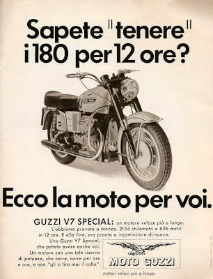 Pubblicit anni 70 Moto Guzzi