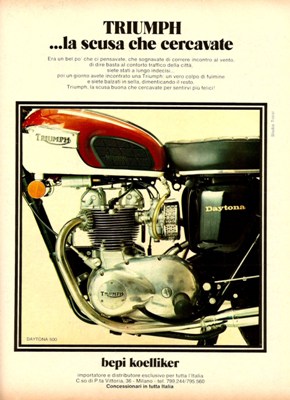 Pubblicit Advertising Triumph Motorcycles