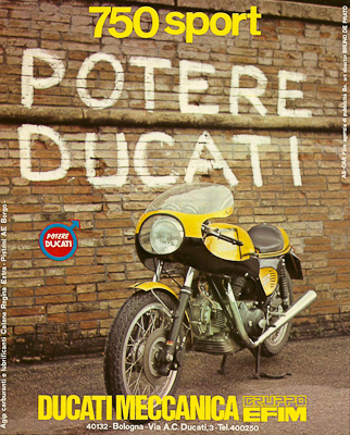 Pubblicit anni 70 Ducati