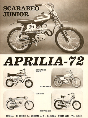 Pubblicit anni 70 Aprilia