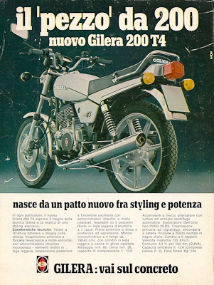 Pubblicit anni 70 Gilera