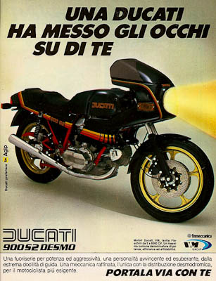 Pubblicit anni 70 Ducati