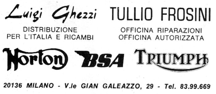 Storia Triumph in Italia pre-Hinckley importatori distributori