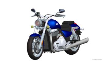 2009 Triumph Thunderbird Twin 3D CAD drawing