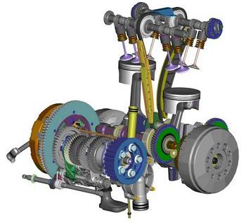 2009 Triumph Thunderbird Twin 3D CAD drawing