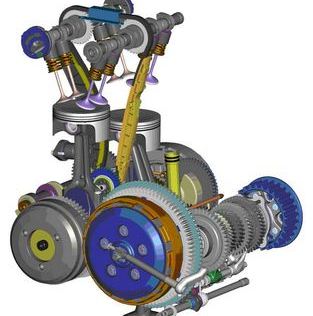 2009 Triumph Thunderbird Twin 3D CAD drawing