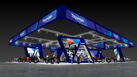 2001 Triumph Eicma stand rendering