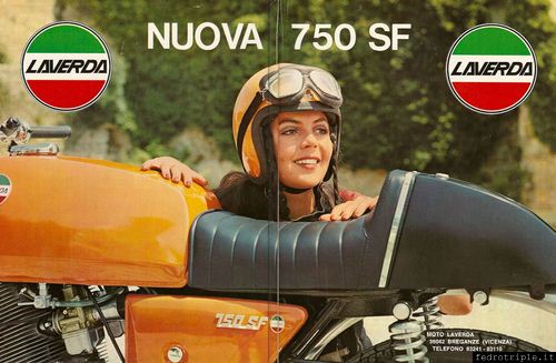 Pubblicit anni 70 Laverda 750 SF