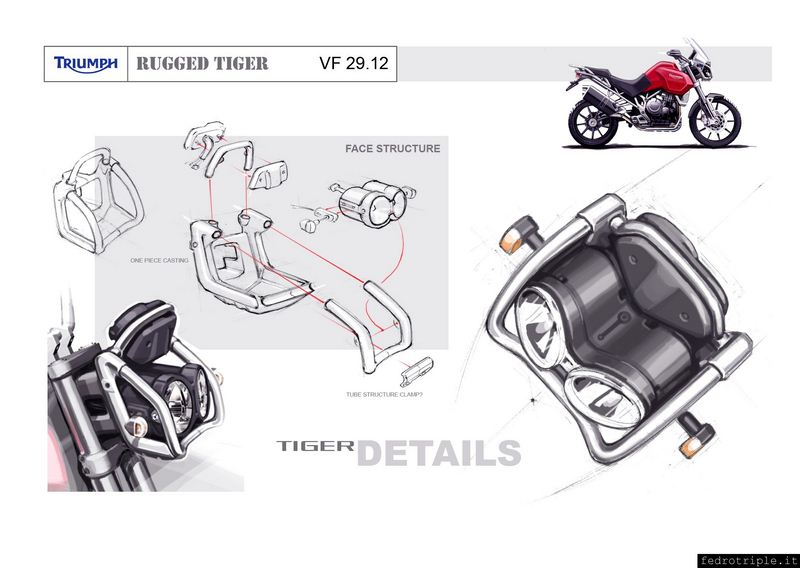 2006 Triumph Explorer sketch drawings bozzetto