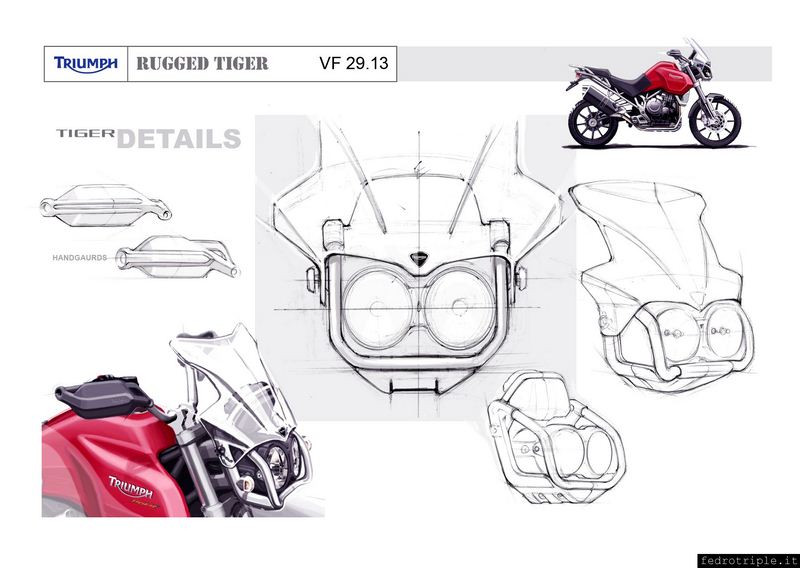 2006 Triumph Explorer sketch drawings bozzetto