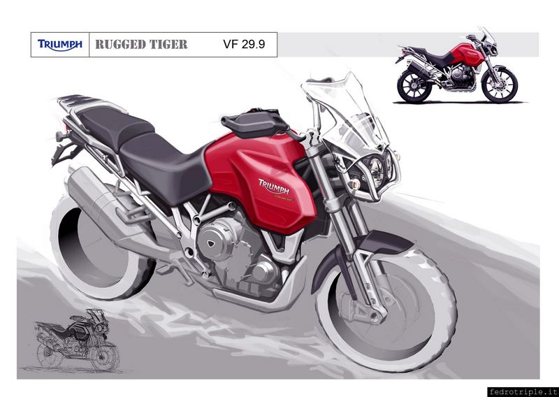 2006 Triumph Explorer sketch drawings bozzetto