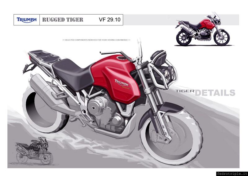 2006 Triumph Explorer sketch drawings bozzetto