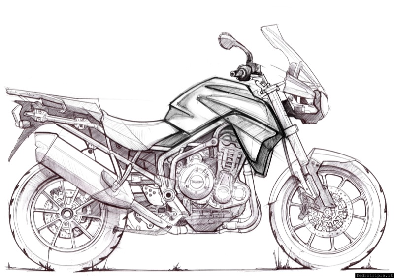 2010 Triumph Explorer sketch drawings bozzetto Xenophya Design