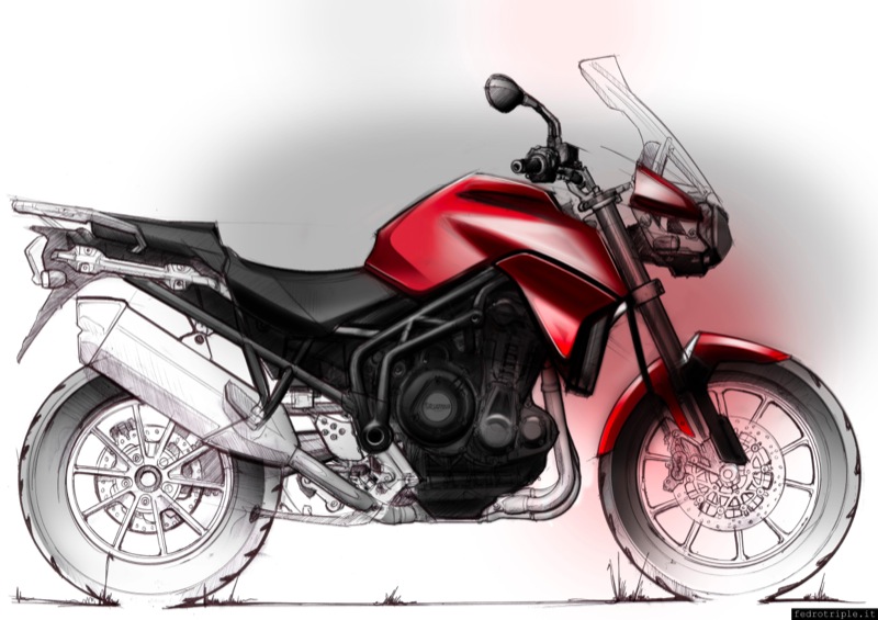 2010 Triumph Explorer sketch drawings bozzetto Xenophya Design