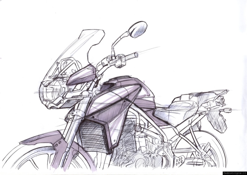 2010 Triumph Explorer sketch drawings bozzetto Xenophya Design