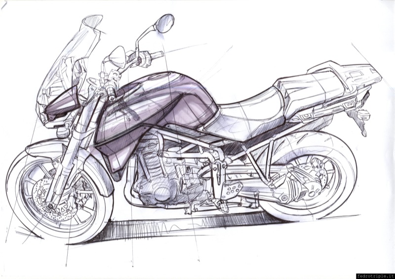 2010 Triumph Explorer sketch drawings bozzetto Xenophya Design
