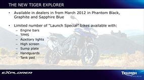 2012 Triumph Tiger Explorer 1200 presentazione lancio stampa