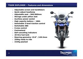 2012 triumph explorer world launch media presentation