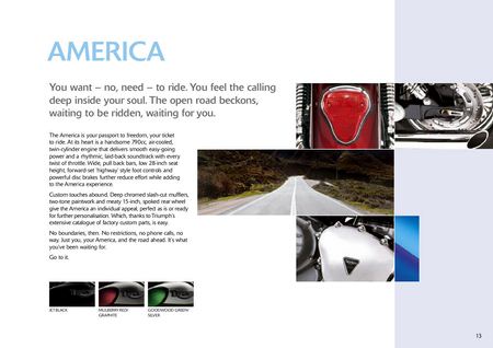 2005 Triumph America catalogo ufficiale