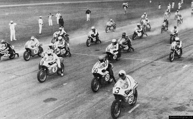 1970 Daytona 200 Triumph Trident BSA Rocket 3 Start