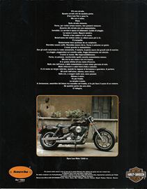 1992 pubblicit Harley-Davidson Carlo Talamo