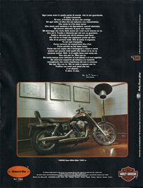 1994 pubblicit Harley-Davidson Carlo Talamo