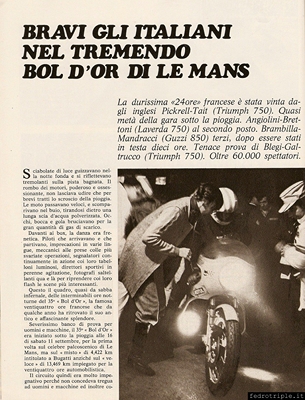 1971 Bol D'Or Triumph Le Mans