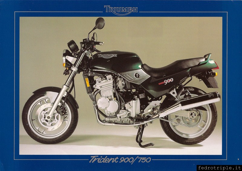 1990 Triumph Trident Catalogo ufficiale Preserie