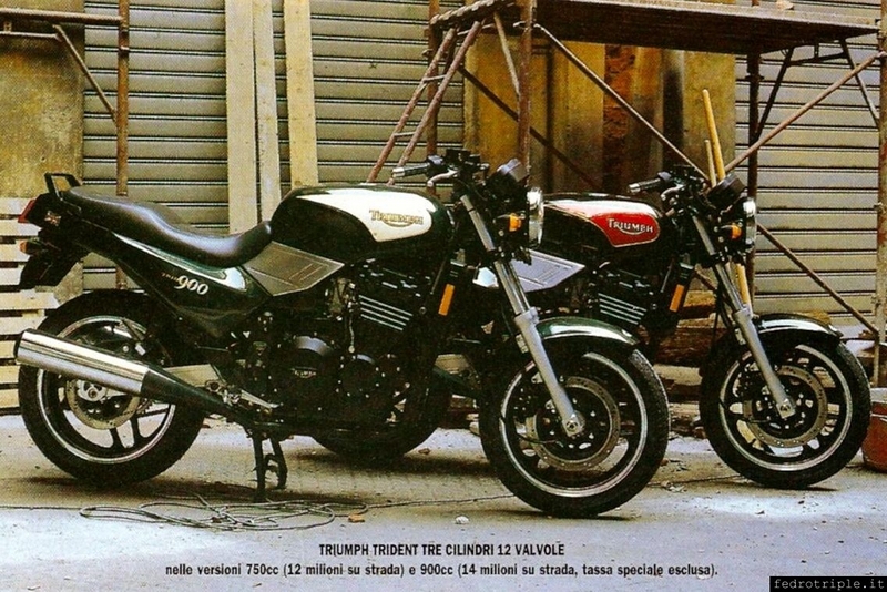 1993 Triumph Trident 900 e Trident 750