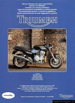 1991 Pubblicità Triumph Trident