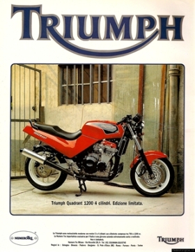 1992 Pubblicità Triumph Numero Tre Quadrant
