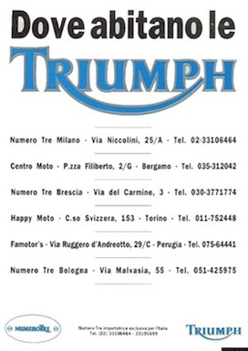 1992 Pubblicità Triumph Numero Tre