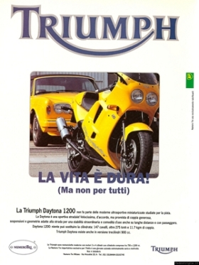 1993 Pubblicità Triumph Numero Tre Daytona 1200