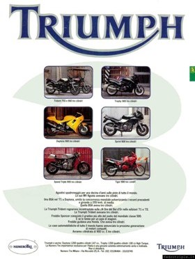 1993 Pubblicità Triumph Numero Tre Gamma