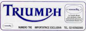 1994 Pubblicità Triumph Numero Tre