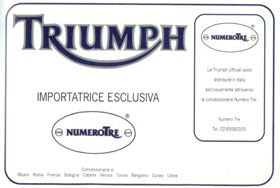 1995 Pubblicità Triumph Numero Tre