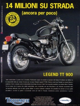 1997 Pubblicità Triumph Numero Tre Legend TT