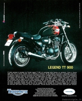 1998 Pubblicità Triumph Numero Tre Speed Triple Flame