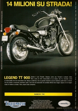 1998 Pubblicità Triumph Numero Tre Legend TT