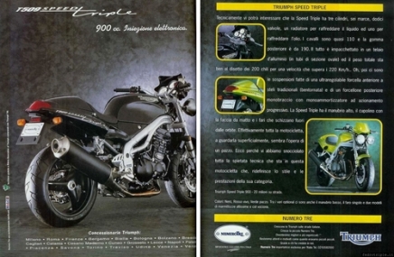 1998 Pubblicità Triumph Numero Tre Speed Triple