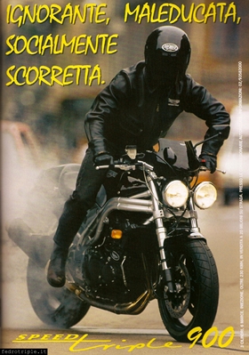 1998 Pubblicità Triumph Numero Tre Speed Triple