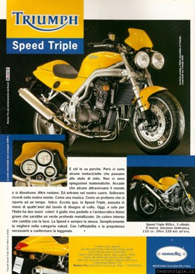 2000 pubblicità Triumph Speed Triple
