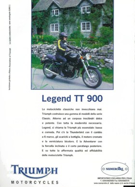 2000 pubblicità Triumph Legend TT