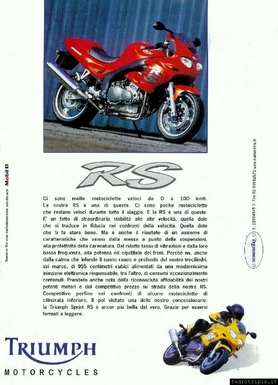 2000 pubblicit Triumph Sprint RS